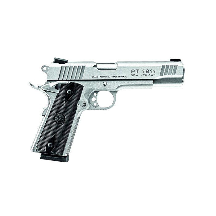 Pistolet Pt1911 Matte Stainless Steel 45Acp