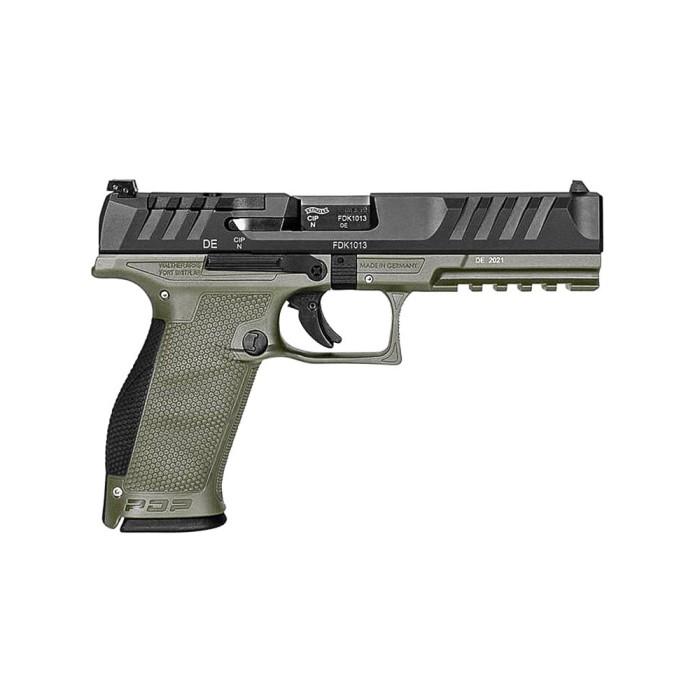 Pistolet Walther PDP FS 5" 9x19 mm Od Green 18 Coups