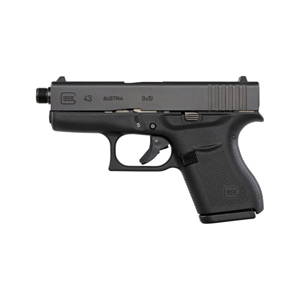 Pistolet Glock 43 Gen3 Fileté Noir 9x19 mm