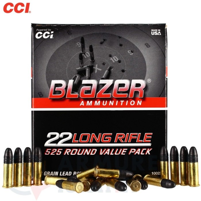 MUNITION CCI 22LR BLAZER 38GR BOITE DE 525