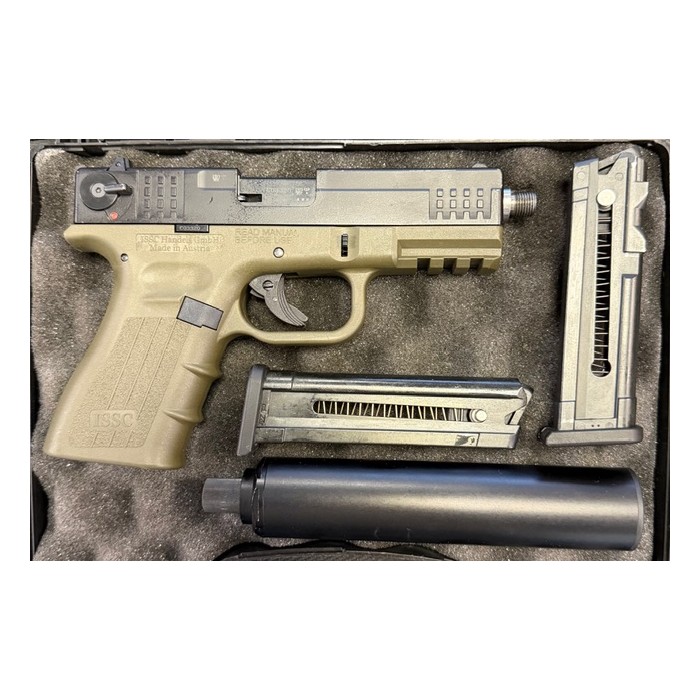 PISTOLET ISSC M22 FILETÉ BICOLORE + SILENCIEUX