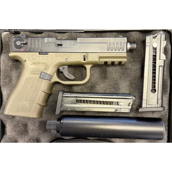 PISTOLET ISSC M22 FILETÉ BICOLORE + SILENCIEUX